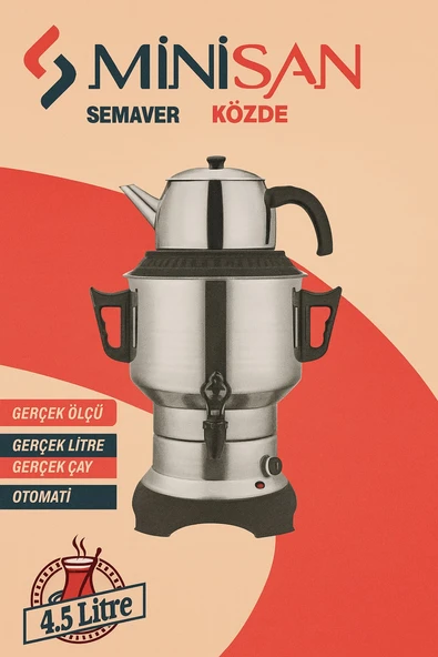 Minisan 4.5 Litre Közde Semaver Elektrikli ürün görseli 1