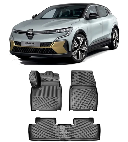 Renault Megane E-Tech 2022- BTM 3D Havuzlu Paspas ürün görseli 1
