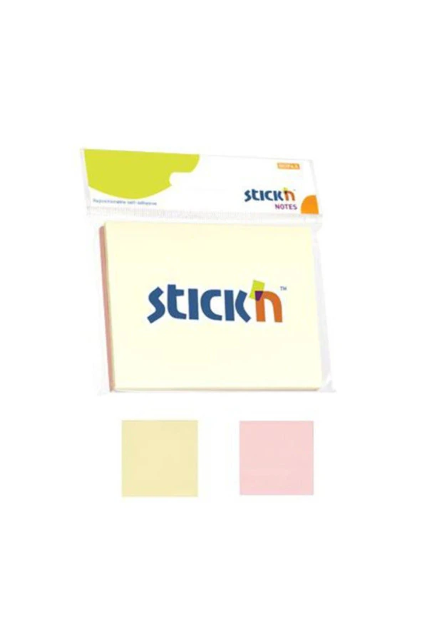 Hopax Stickn Yapışkanlı Not Kağıdı 76X102 Mm 2 Pastel Renk 100 Yaprak ürün görseli 1