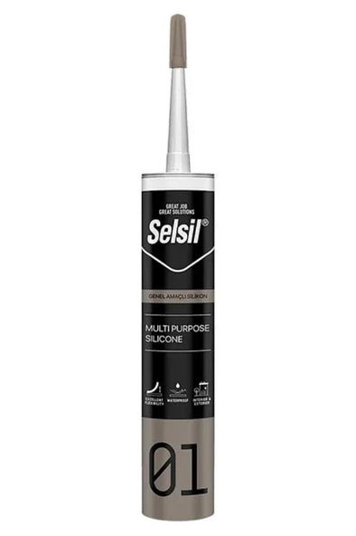 Selsil Genel Amaçlı Silikon Şeffaf 10 Adet 280 ml ürün görseli 1