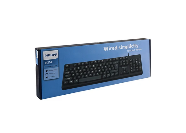 PHILIPS SPK6214 SIYAH USB Q STANDART KLAVYE PHILIPS - Resim 4