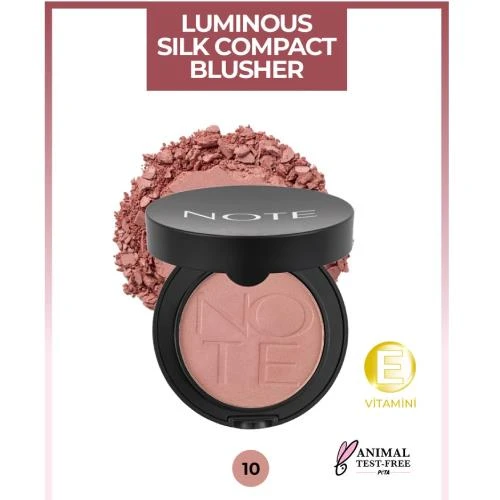 Note Luminous Silk Compact Blusher Toz Allık - 10 Pink Paradise - Resim 2