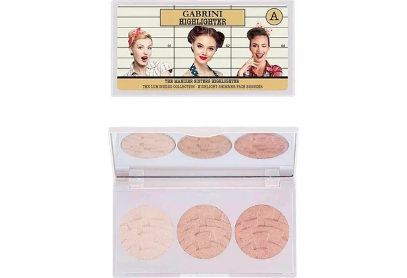 Gabrini 3'lü Aydınlatıcı Paleti - Highlighter A 8696814073990 ürün görseli 1