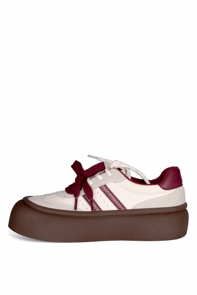 Solmaz HV261-BDL2000 Krem Sneaker - Resim 3