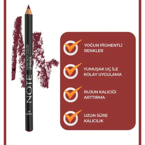 Note Ultra Rich Color Dudak Kalemi 05 Cherry - Resim 2