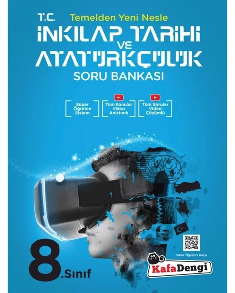 8. Sınıf LGS T.C. İnkılap Tarihi ve Atatürkçülük Tümü Video Çözümlü Soru Bankası Kafa Dengi ürün görseli 1