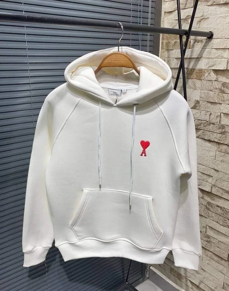 Kadın Kapşonlu Baskılı Sweetshirt - Beyaz 8381418 ürün görseli 1