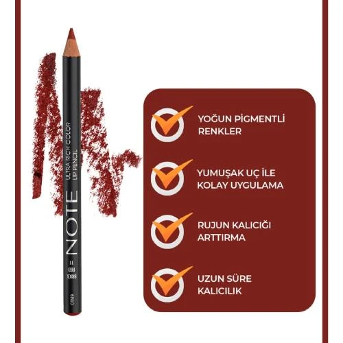 Note Ultra Rich Dudak Kalemi 11 Brick Red - Resim 2