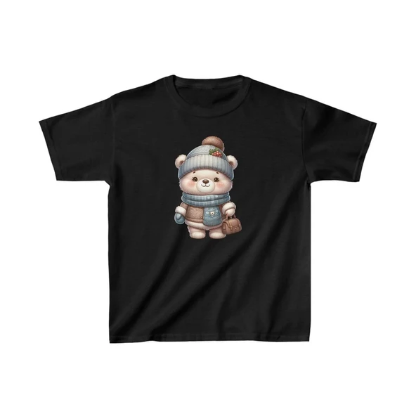 Unisex Çocuk Baskılı T-Shirt - Siyah 8381050 ürün görseli 1