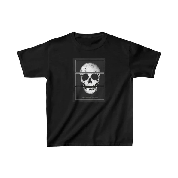 Unisex Çocuk Baskılı T-Shirt - Siyah 8380928 ürün görseli 1
