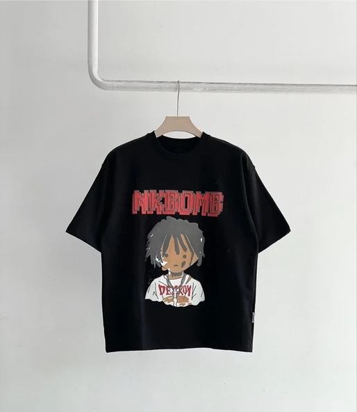 Unisex Çocuk Baskılı T-Shirt - Siyah 8381265 ürün görseli 1