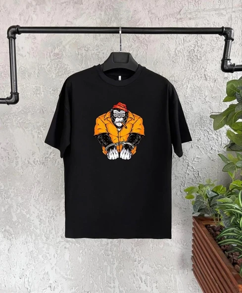 Unisex Çocuk Baskılı T-Shirt - Siyah 8381263 ürün görseli 1