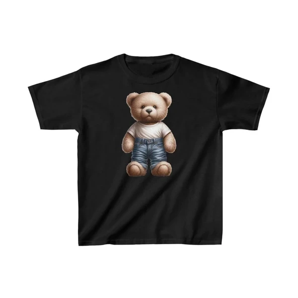 Unisex Çocuk Baskılı T-Shirt - Siyah 8380991 ürün görseli 1