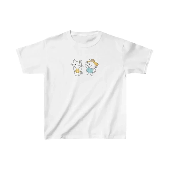 Unisex Çocuk Baskılı T-Shirt - Beyaz 8381013 ürün görseli 1