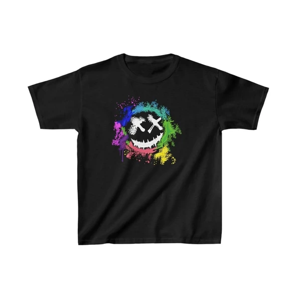 Unisex Çocuk Baskılı T-Shirt - Siyah 8380902 ürün görseli 1