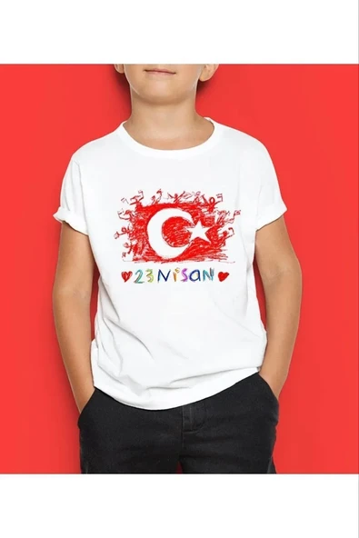 Unisex Çocuk Baskılı T-Shirt - Beyaz 8381271 ürün görseli 1