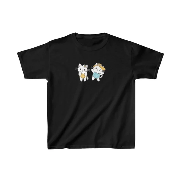 Unisex Çocuk Baskılı T-Shirt - Siyah 8381014 ürün görseli 1