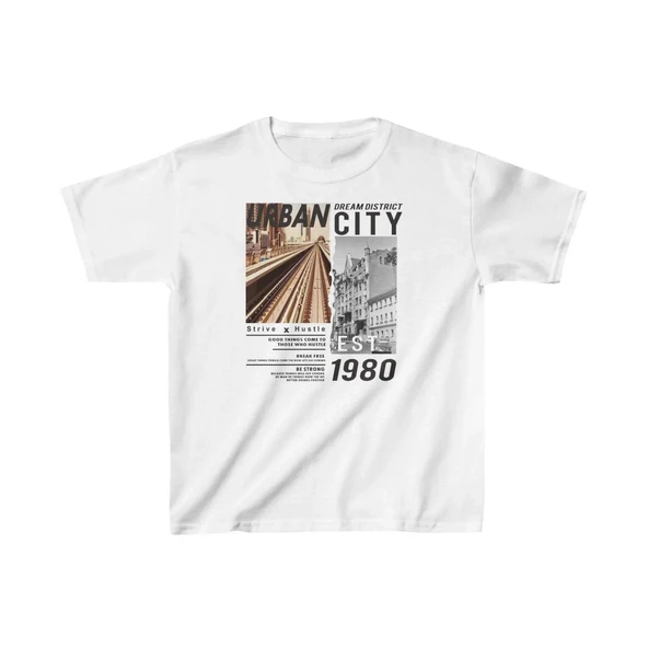 Unisex Çocuk Baskılı T-Shirt - Beyaz 8380994 ürün görseli 1