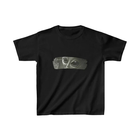 Çocuk Unisex Baskılı T-Shirt - Siyah 8380540 ürün görseli 1