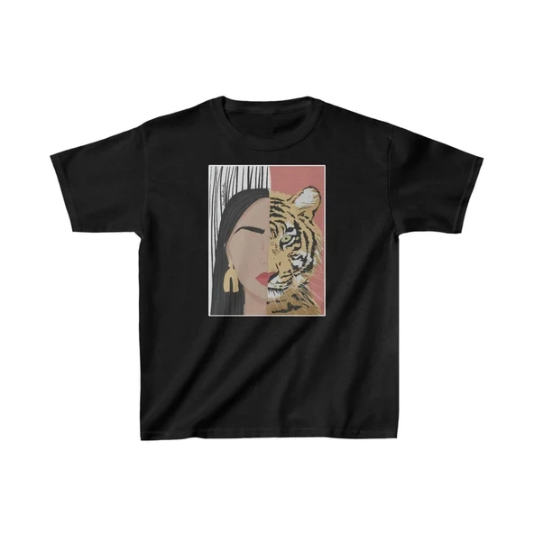 Unisex Çocuk Baskılı T-Shirt - Siyah 8381035 ürün görseli 1