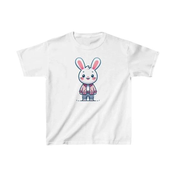 Unisex Çocuk Baskılı T-Shirt - Beyaz 8381025 ürün görseli 1
