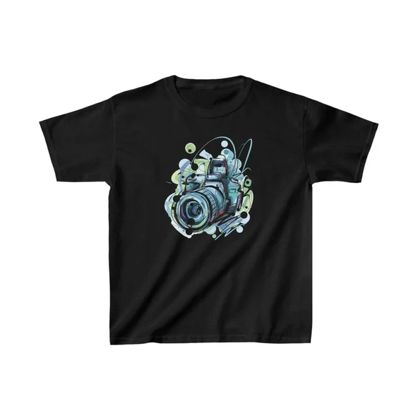 Unisex Çocuk Baskılı T-Shirt - Siyah 8381034 ürün görseli 1