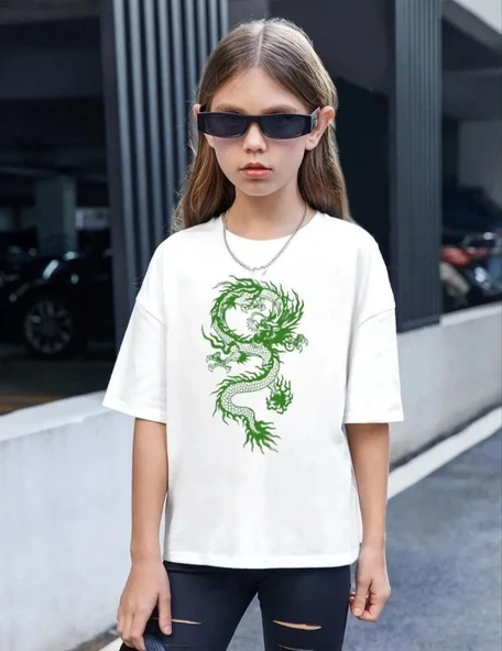 Çocuk Unisex Baskılı T-Shirt - Beyaz 8380667 ürün görseli 1