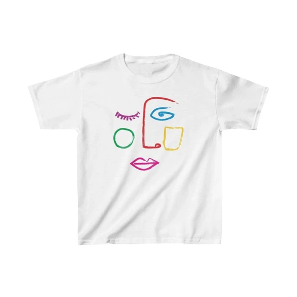 Unisex Çocuk Baskılı T-Shirt - Beyaz 8381023 ürün görseli 1