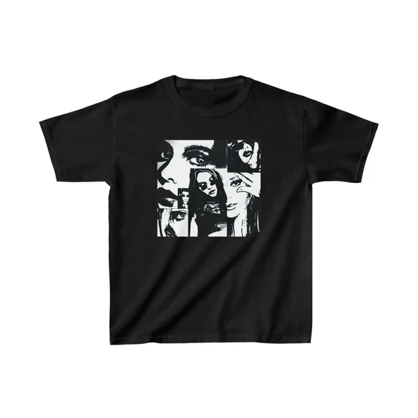 Unisex Çocuk Baskılı T-Shirt - Siyah 8380977 ürün görseli 1