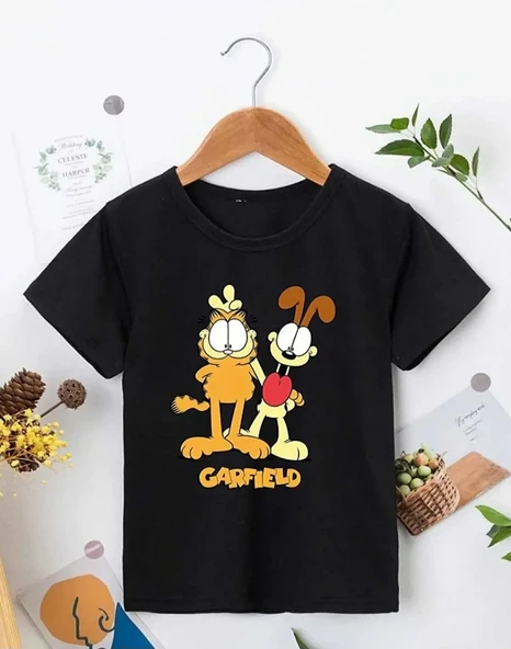 Çocuk Unisex Baskılı T-Shirt - Siyah 8380539 ürün görseli 1