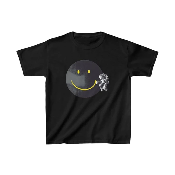 Unisex Çocuk Baskılı T-Shirt - Siyah 8381071 ürün görseli 1