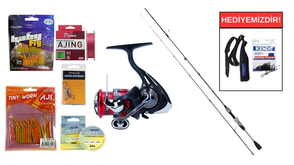 Fujin Ajime 183cm 05-5gr&Daiwa Ninja 23 LT 1000 LRF Seti ürün görseli 1