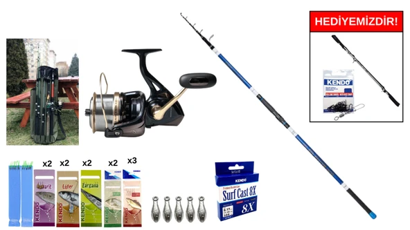 Ryuji Surf Master 4.20m 100-250 gr&Remixon Venom 9000 5+1BBSurf Seti ürün görseli 1