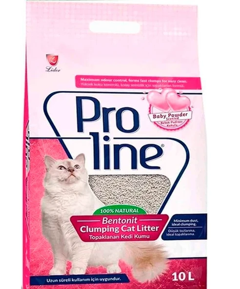 Proline Bebek Pudra Kokulu Kedi Kumu 10 Lt ürün görseli 1