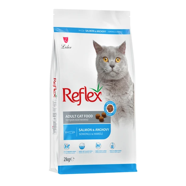 Reflex Somonlu ve Hamsili Yetişkin Kedi Maması 2 Kg ürün görseli 1