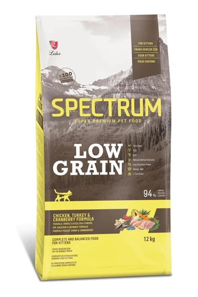 Spectrum Low Grain Tavuk ve Hindili Yavru Kedi Maması 12 Kg ürün görseli 1