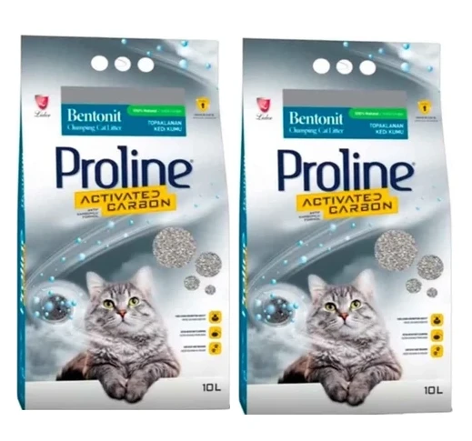 Proline Aktif Karbonlu Kedi Kumu 10LT 2 Adet ürün görseli 1