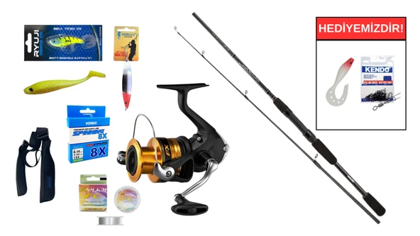Okuma Wave Power 2.44 cm 15-40 gr&Shimano FX C3000 FC Spin Seti ürün görseli 1