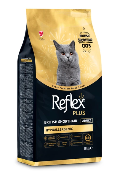 Reflex Plus British Shorthair Yetişkin Kedi Maması 8 Kg ürün görseli 1