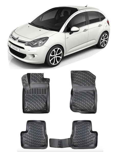 Citroen C3 2009-2016 BTM 3D Havuzlu Paspas ürün görseli 1