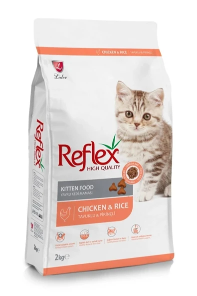 Reflex Kitten Tavuklu ve Pirinçli Yavru Kedi Maması 2 Kg ürün görseli 1
