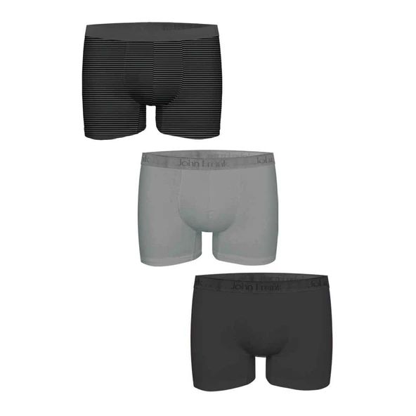 JOHN FRANK ÜÇLÜ NATURAL MODAL BOXER White White XL ürün görseli 1