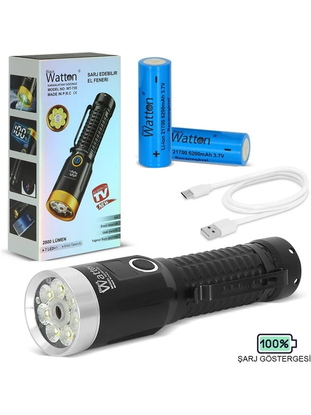 Watton WT-735 2800 Lümen Özel Seri Yeşil Lazer Özellikli Mıknatıslı ürün görseli 1