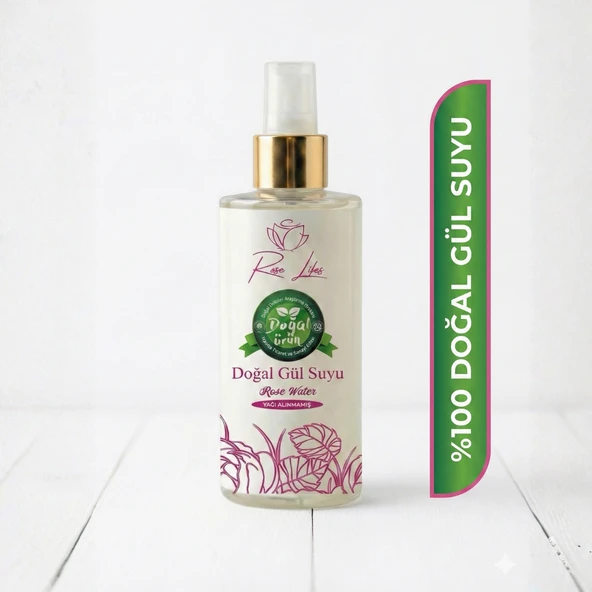 Doğal Gül Suyu 200ml (Yagı Alınmamış Doğal Ürün Sertifikalı ) ürün görseli 1