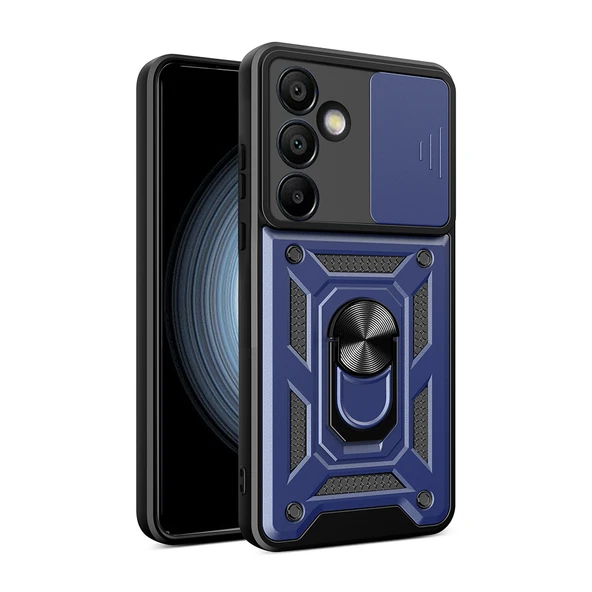 Galaxy S24 FE Kılıf Magnetik Standlı Kamera Korumalı Sürgülü Vega Kapak ürün görseli 1