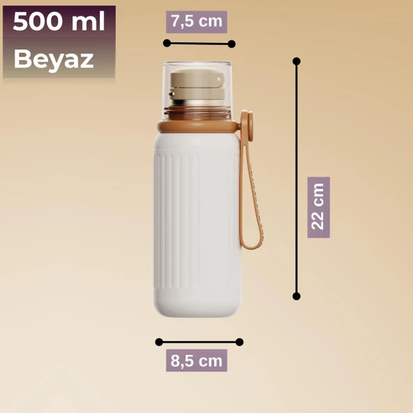 Çift Katmanlı Paslanmaz Çelik Termos 500 ml - Resim 5