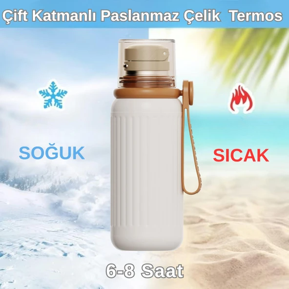 Çift Katmanlı Paslanmaz Çelik Termos 500 ml - Resim 4