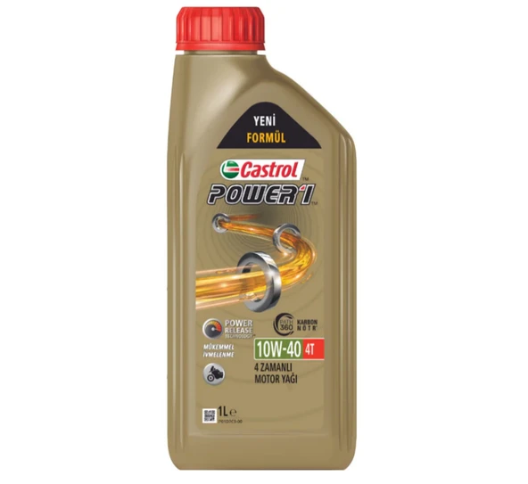 Castrol Power1 10W40  1 lt Motosiklet Yağı ürün görseli 1
