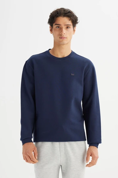 Erkek Baskılı Sweatshirt DarKNavy DarKNavy S ürün görseli 1