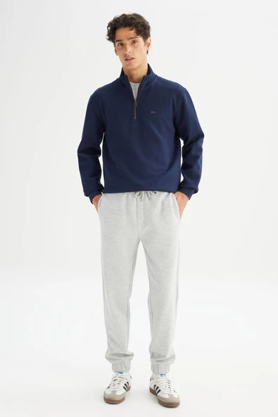 Erkek Pike Interlock Half Zip Sweatshirt DarKNavy DarKNavy M - Resim 3